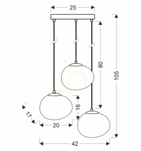 Lampa wisząca STONES biało czarny E27 40W CANDELLUX 33-35172 small 3