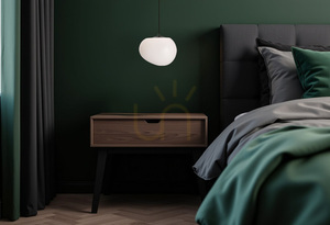 Lampa wisząca STONES biało czarny E27 40W CANDELLUX 31-35134 small 1