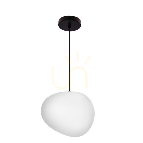 Sprawdź Lampa wisząca STONES biało czarny E27 40W CANDELLUX 31-35134