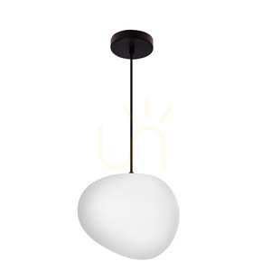 Lampa wisząca STONES biało czarny E27 40W CANDELLUX 31-35134 small 0