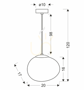 Lampa wisząca STONES biało czarny E27 40W CANDELLUX 31-35127 small 4