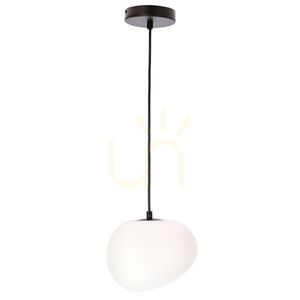 Lampa wisząca STONES biało czarny E27 40W CANDELLUX 31-35127 small 0