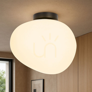 Lampa sufitowa STONES biało czarny E27 40W CANDELLUX 13-35189 small 1