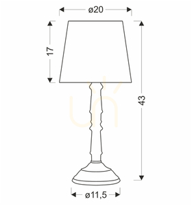 Lampa stołowa CARDINALE szary E27 40W CANDELLUX 41-37930 small 2