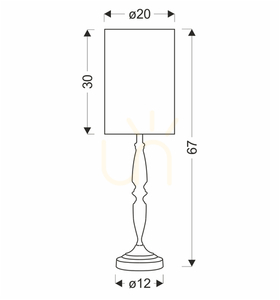Lampa stołowa CARDINALE szary E27 40W CANDELLUX 41-40084 small 4