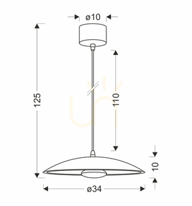 Lampa wisząca LUND biały LED 10W CANDELLUX 50133054 small 4