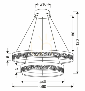 Lampa wisząca FROZI czarny LED 38W CANDELLUX 32-35561 small 4