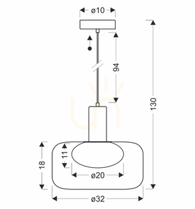 Lampa wisząca SOPRA 32 złoty GX53 10W CANDELLUX 31-50960 small 4