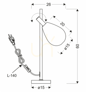 Lampka nocna Candellux Studio DENSO 41-51158 czarna, klosz miedziany, G9 5 W small 1