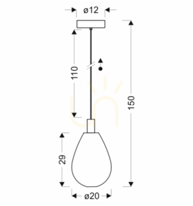 Lampa wisząca DENSO 20 czarny G9 5W CANDELLUX 31-51356 small 4