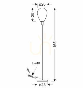 Lampa podłogowa DENSO 20 czarny G9 5W CANDELLUX 51-51134 small 1