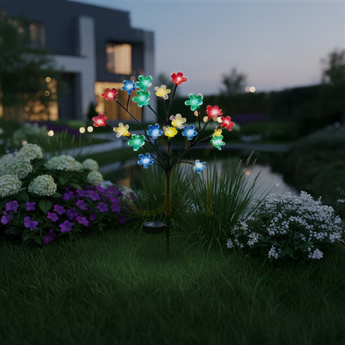 Sprawdź Czarna Lampka Solarna Tree 84cm Rgb+3000 K Ip44 IP44