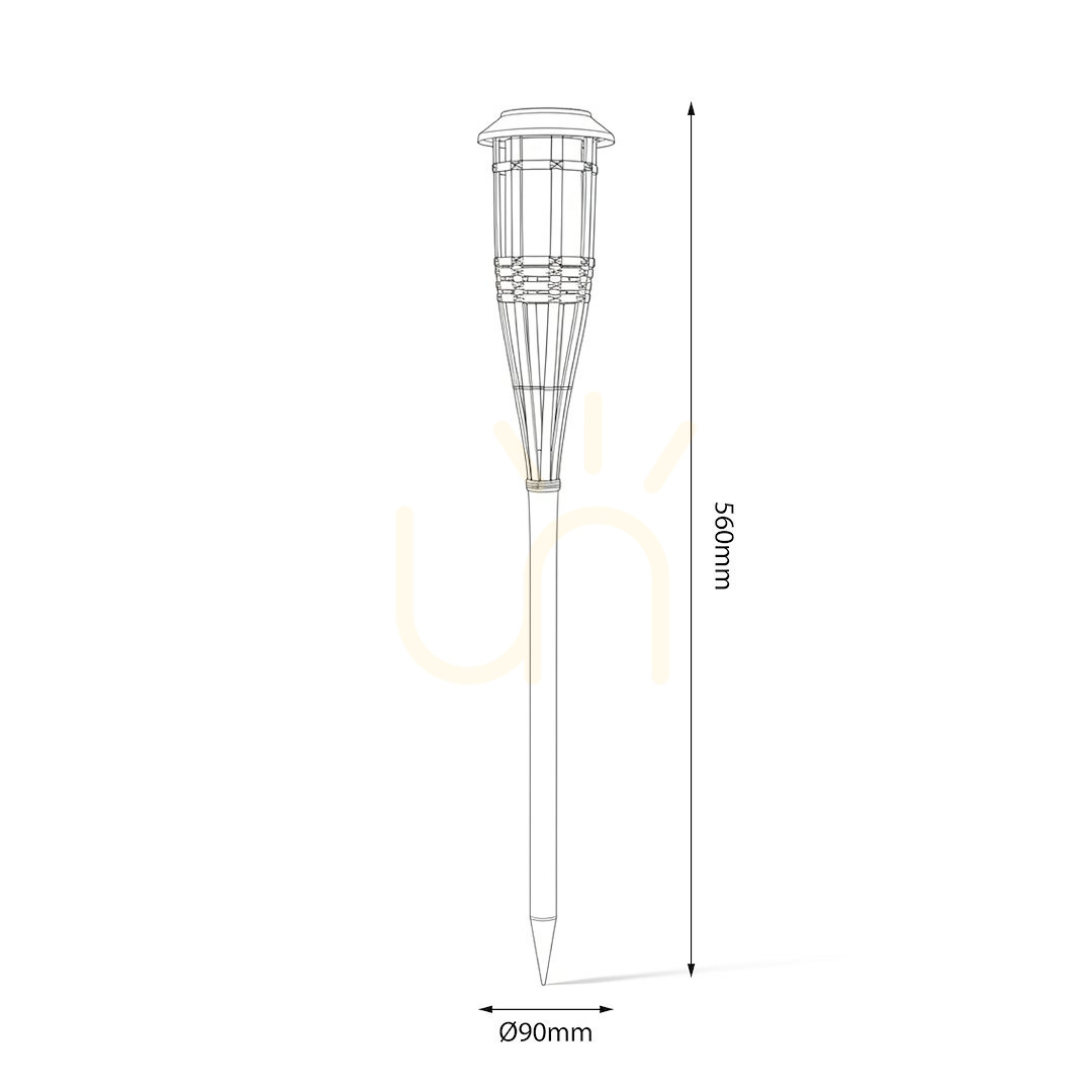 Zobacz Lampka Solarna Bamboo 1800 K Ip44 IP44 Lampka Solarna Bamboo 1800 K Ip44 IP44