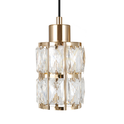 Sprawdź Lampa wisząca Alma Italux złota kryształowa 5xE27 PND-40668-5-HBR