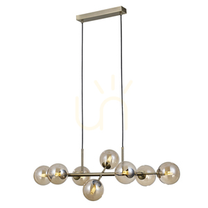 Lampa Wisząca Italux Erimida LED 8-Punktowa Brązowa Bursztynowe Szkło PND-2244-8A-AB 1 Lampa Wisząca Italux Erimida LED 8-Punktowa Brązowa Bursztynowe Szkło PND-2244-8A-AB small 1