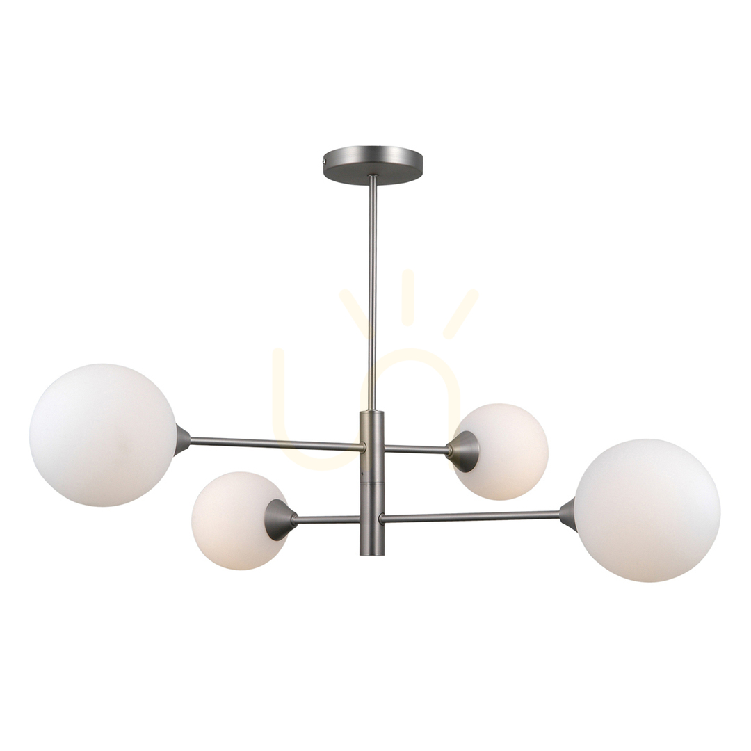 Zobacz Lampa wisząca Italux Evora 4xG9 srebrna biała LED 64 cm PND-55342-4-SN Lampa wisząca Italux Evora 4xG9 srebrna biała LED 64 cm PND-55342-4-SN