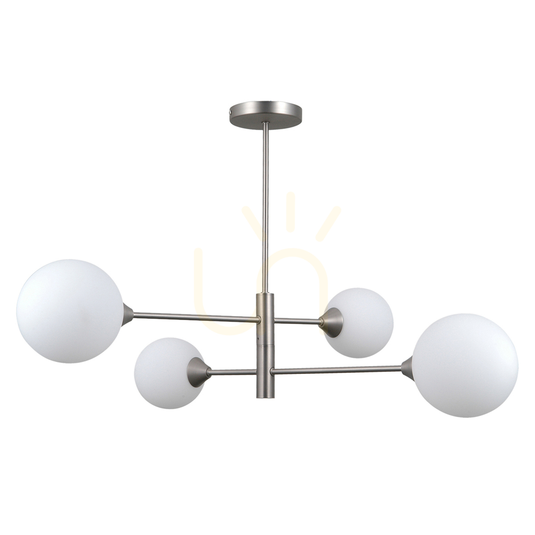 Obejrzyj Lampa wisząca Italux Evora 4xG9 srebrna biała LED 64 cm PND-55342-4-SN Lampa wisząca Italux Evora 4xG9 srebrna biała LED 64 cm PND-55342-4-SN