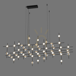Lampa wisząca Italux Provenza LED czarna 55-punktowa MD18001067-55A BG small 1