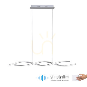 Lampa Wisząca POLINA 9142-55 Srebrny 2xLED small 1