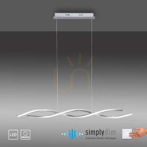 Lampa Wisząca POLINA 9142-55 Srebrny 2xLED small 9