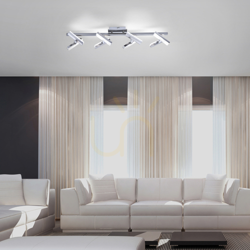 Sprawdź Plafon LED RICO 11278-55 stalowy z 8 ruchomymi głowicami 16,4 W 3000 K