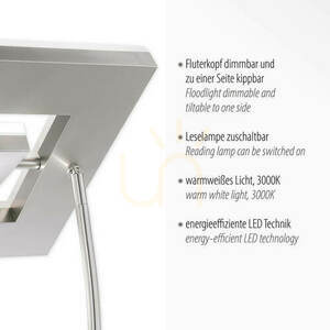 Lampa podłogowa Zuma Line HELIA 11776-55 stalowa LED 28 W 197,5 cm small 3