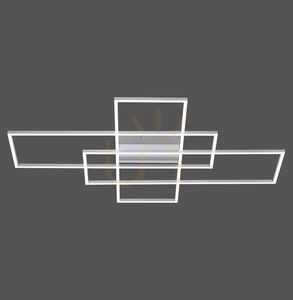 Plafon LED Paul Neuhaus Q-INIGO 8195-55, srebrny, 101 × 75 cm, CCT small 0