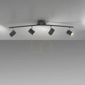 Plafon Zuma Line Tarik 11944-13 antracytowy 4×GU10 small 4