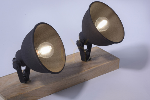 Sprawdź Lampa sufitowo-ścienna JUST LIGHT SAMIA 11982-18, czarna z drewnem, 2×E14
