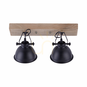 Lampa sufitowo-ścienna JUST LIGHT SAMIA 11982-18, czarna z drewnem, 2×E14 small 9
