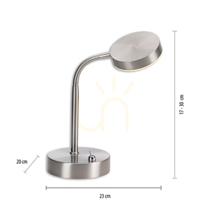 Lampa Stołowa HENSKEN 14419-55 Srebrny 1xLED small 7