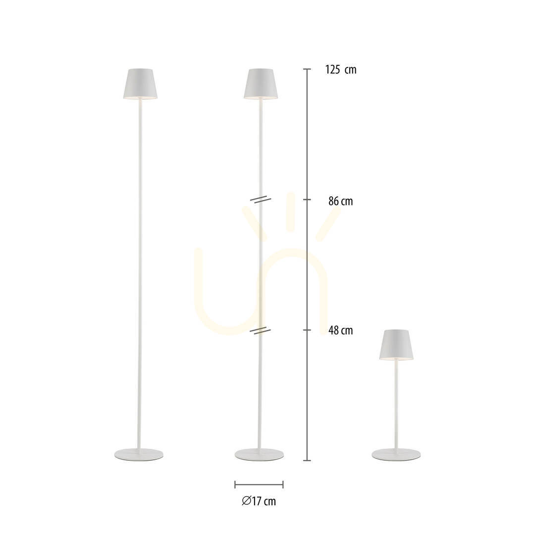 Obejrzyj Lampa Ogrodowa EURIA 19252-16 Biały 1xLED Lampa Ogrodowa EURIA 19252-16 Biały 1xLED