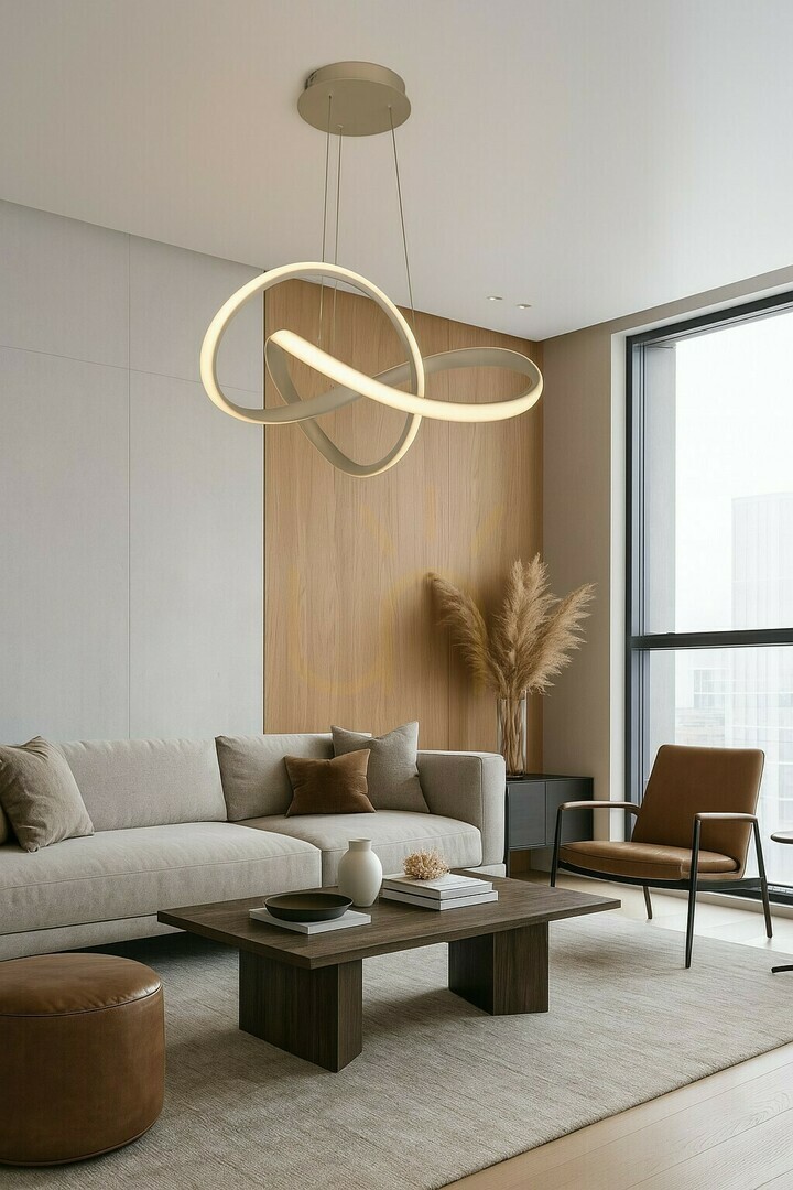 Wyświetl Lampa wisząca mała BANDOL kaszmirowa - piaskowa 6064-113S Aviano Lampa wisząca mała BANDOL kaszmirowa - piaskowa 6064-113S Aviano