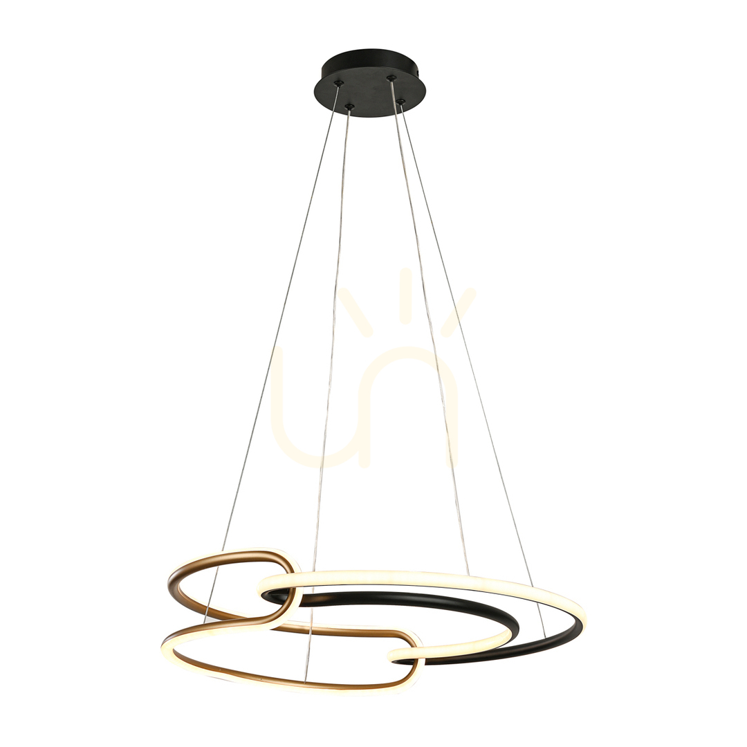 Sprawdź Lampa Wisząca Italux Casar LED Czarna 50 cm PND-24002-BK-GD Lampa Wisząca Italux Casar LED Czarna 50 cm PND-24002-BK-GD