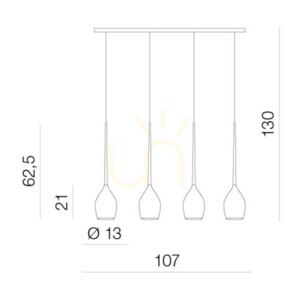 Lampa Wisząca Azzardo IZZA 4 LAMPA WISZACA Biały small 2