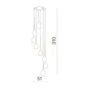 Lampa Wisząca Azzardo IZZA 8 LAMPA WISZACA Biały small 2