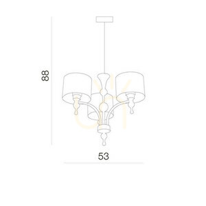 Lampa wisząca Azzardo IMPRESS 3 czarna small 2