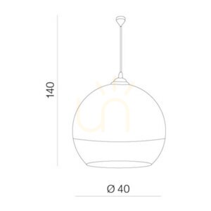 Lampa Wisząca Azzardo SILVER BALL 40 Chrom small 2