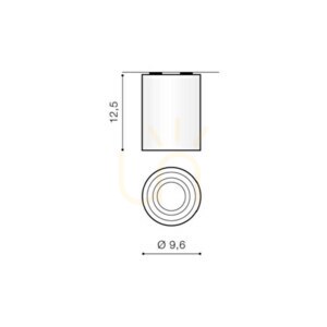Downlight Azzardo BROSS 1 PLAFON Biały small 2