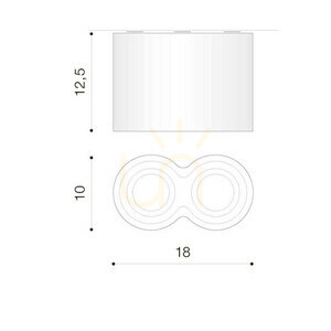 Downlight Azzardo BROSS 2 PLAFON Biały small 2