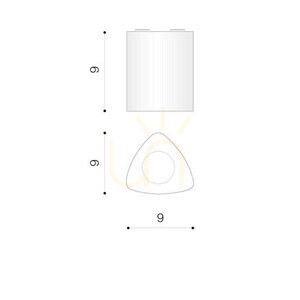 Downlight Azzardo DARIO 1 PLAFON Biały small 2