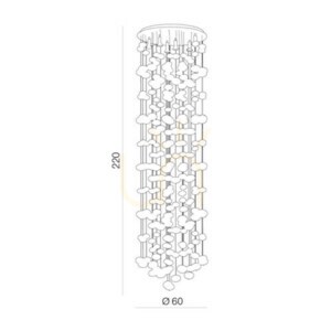 Lampa Wisząca Azzardo LUVIA XXL Chrom small 2