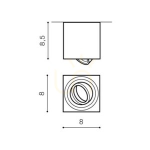 Downlight Azzardo MINI ELOY Biały small 2