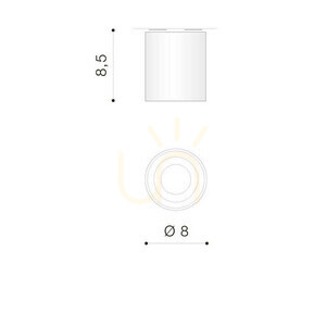 Downlight Azzardo MINI BROSS Srebrny small 1