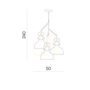 Lampa Wisząca Azzardo DARLING 3 Biały small 2
