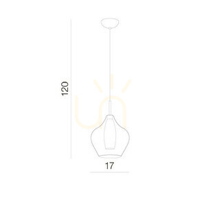 Lampa Wisząca Azzardo AMBER MILANO 1 Chrom small 2