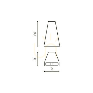 Kinkiet Azzardo ZITA XL BGR Szary small 2