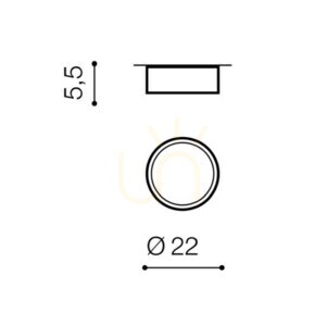 Downlight Azzardo MONZA R 22 3000K Biały small 2