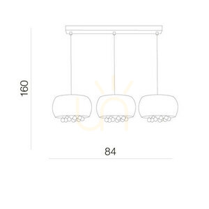 Lampa Wisząca Azzardo QUINCE 3 LINE Biały small 2