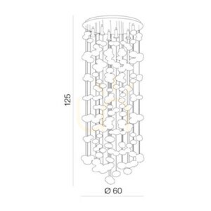 Lampa Wisząca Azzardo LUVIA 125 XL Chrom small 2